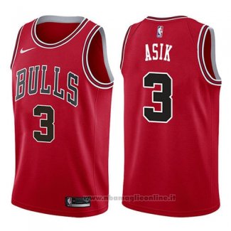 Maglia Chicago Bulls Omer Asik NO 3 Icon 2017-18 Rosso