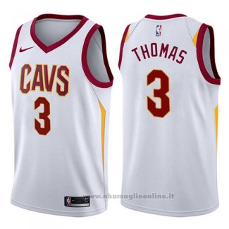 Maglia Cleveland Cavaliers Isaiah Thomas NO 3 2017-18 Bianco