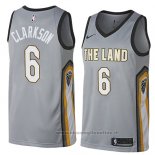 Maglia Cleveland Cavaliers Jordan Clarkson NO 6 Citta 2018 Grigio