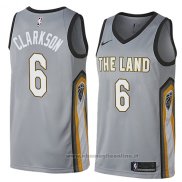 Maglia Cleveland Cavaliers Jordan Clarkson NO 6 Citta 2018 Grigio
