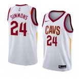 Maglia Cleveland Cavaliers Kobi Simmons NO 24 Association 2018 Bianco