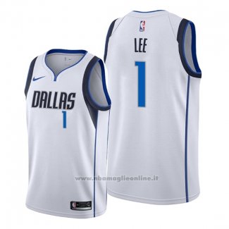 Maglia Dallas Mavericks Courtney Lee NO 1 Association Bianco