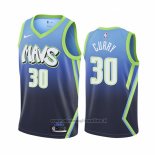 Maglia Dallas Mavericks Seth Curry NO 30 Citta Edition Blu