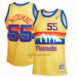 Maglia Denver Nuggets Dikembe Mutombo #55 Mitchell & Ness 1991-92 Giallo