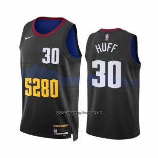 Maglia Denver Nuggets Jay Huff #30 Citta 2023-24 Nero