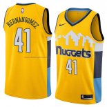 Maglia Denver Nuggets Juan Hernangomez NO 41 Statement 2018 Giallo