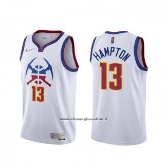 Maglia Denver Nuggets R.J. Hampton #13 Earned 2020-21 Bianco