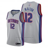 Maglia Detroit Pistons Derrick Walton NO 12 Statement 2019-20 Grigio