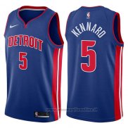 Maglia Detroit Pistons Luke Kennard NO 5 Icon 2017-18 Blu