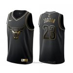 Maglia Golden Edition Chicago Bulls Michael Jordan NO 23 Nero