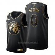 Maglia Golden Edition Minnesota Timberwolves D'angelo Russell NO 0 2019-20 Nero