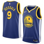 Maglia Golden State Warriors Andre Iguodala NO 9 Icon 2018 Blu