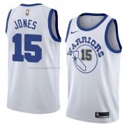 Maglia Golden State Warriors Damian Jones NO 15 Hardwood Classic 2018 Bianco