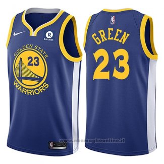 Maglia Golden State Warriors Draymond Green NO 23 2017-18 Blu