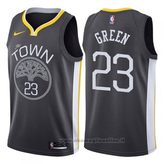 Maglia Golden State Warriors Draymond Green NO 23 Statement 2017-18 Nero