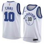 Maglia Golden State Warriors Jacob Evans NO 10 Hardwood Classic 2018-19 Bianco