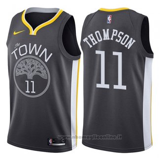 Maglia Golden State Warriors Klay Thompson NO 11 Statement 2017-18 Nero