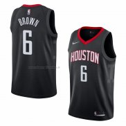 Maglia Houston Rockets Bobby Brown NO 6 Statement 2018 Nero