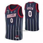 Maglia Houston Rockets Jalen Green #0 Citta 2021-22 Blu