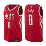 Maglia Houston Rockets Le'bryan Nash NO 8 Citta 2017-18 Rosso