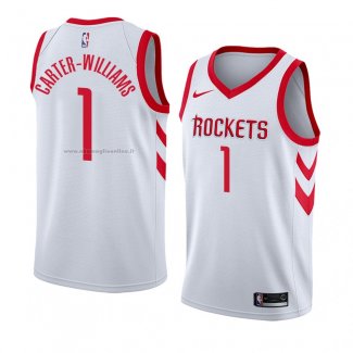 Maglia Houston Rockets Michael Carter Williams NO 1 Association 2017-18 Bianco