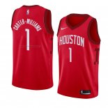 Maglia Houston Rockets Michael Carter Williams NO 1 Earned 2018-19 Rosso