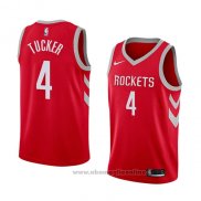 Maglia Houston Rockets P.j. Tucker NO 4 Icon 2017-18 Rosso