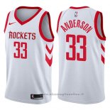 Maglia Houston Rockets Ryan Anderson NO 33 Swingman Association 2017-18 Bianco