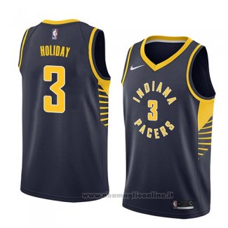 Maglia Indiana Pacers Aaron Holiday NO 3 Icon 2018 Blu