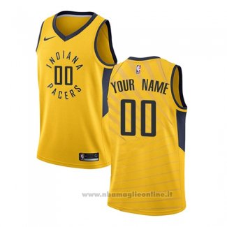 Maglia Indiana Pacers Personalizzate Statement 2017-18 Giallo