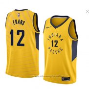 Maglia Indiana Pacers Tyreke Evans NO 12 Statement 2018 Giallo