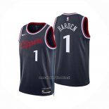Maglia Los Angeles Clippers James Harden No 1 Icon 2024-25 Blu