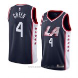 Maglia Los Angeles Clippers Jamychal Green NO 4 Citta 2019 Blu