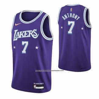 Maglia Los Angeles Lakers Carmelo Anthony #7 Citta 2021-22 Violaa