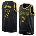 Maglia Los Angeles Lakers Isaiah Thomas NO 7 Citta 2018 Nero