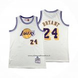 Maglia Los Angeles Lakers Kobe Bryant #24 Mitchell & Ness Chainstitch Crema