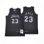 Maglia Los Angeles Lakers LeBron James #23 Swingman Mitchell & Ness 2018-19 Nero