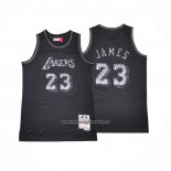 Maglia Los Angeles Lakers LeBron James #23 Swingman Mitchell & Ness 2018-19 Nero