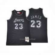 Maglia Los Angeles Lakers LeBron James #23 Swingman Mitchell & Ness 2018-19 Nero
