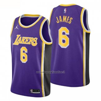 Maglia Los Angeles Lakers LeBron James #6 Statement 2020-21 Viola