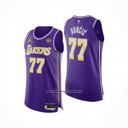 Maglia Los Angeles Lakers Luka Doncic No 77 Statement Authentic 2025-26 Viola