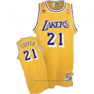 Maglia Los Angeles Lakers Michael Cooper NO 21 Throwback Giallo