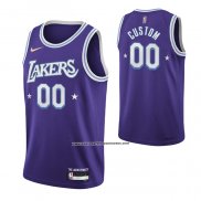 Maglia Los Angeles Lakers Personalizzate Citta 2021-22 Violaa