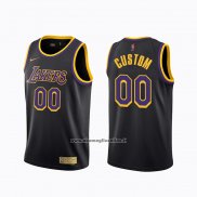 Maglia Los Angeles Lakers Personalizzate Earned 2020-21 Nero