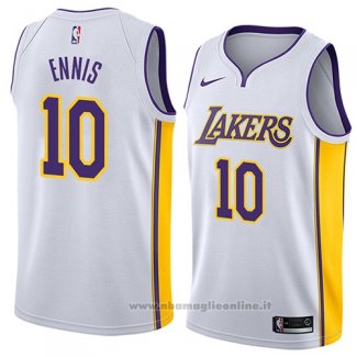 Maglia Los Angeles Lakers Tyler Ennis NO 10 Association 2018 Bianco