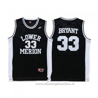 Maglia Lower Merion Kobe Bryant NO 33 Nero