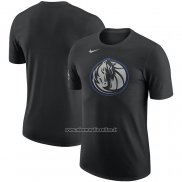 Maglia Manica Corta Dallas Mavericks Citta 2023-24 Nero