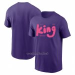 Maglia Manica Corta Los Angeles Lakers James King Commemorative Viola