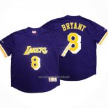Maglia Manica Corta Los Angeles Lakers Kobe Bryant #8 Viola