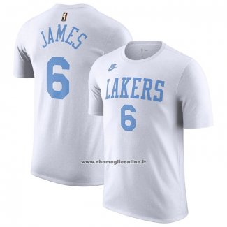 Maglia Manica Corta Los Angeles Lakers LeBron James Classic 2022-23 Bianco